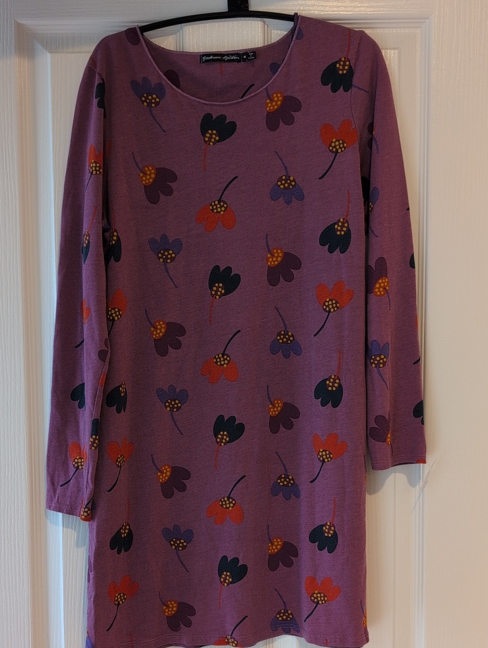 Gudrun Sojern Purple Floral Long-Sleeve Dress